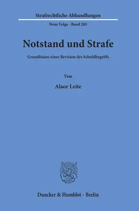 Leite |  Notstand und Strafe | Buch |  Sack Fachmedien