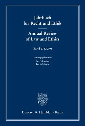 Schuhr / Joerden |  Jahrbuch für Recht und Ethik - Annual Review of Law and Ethics. | Buch |  Sack Fachmedien