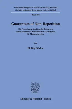 Stöckle | Guarantees of Non-Repetition. | Buch | 978-3-428-15899-7 | www2.sack.de