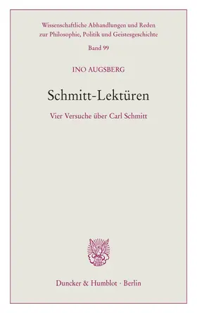 Augsberg |  Schmitt-Lektüren. | Buch |  Sack Fachmedien