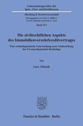 Allstadt |  Die zivilrechtlichen Aspekte des Immobilienverzehrkreditvertrages | Buch |  Sack Fachmedien