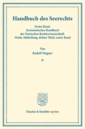 Wagner / Binding |  Handbuch des Seerechts | Buch |  Sack Fachmedien