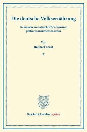 May |  Die deutsche Volksernährung | Buch |  Sack Fachmedien