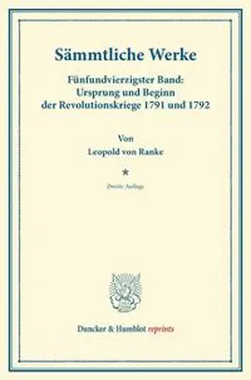 Ranke |  Sämmtliche Werke. | Buch |  Sack Fachmedien