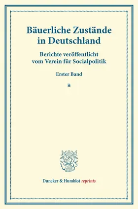 / |  Bäuerliche Zustände in Deutschland. | Buch |  Sack Fachmedien