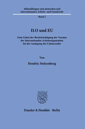 Stolzenberg |  ILO und EU. | Buch |  Sack Fachmedien