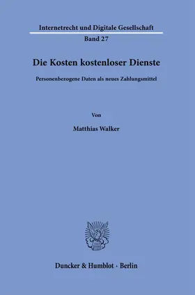 Walker |  Die Kosten kostenloser Dienste | Buch |  Sack Fachmedien