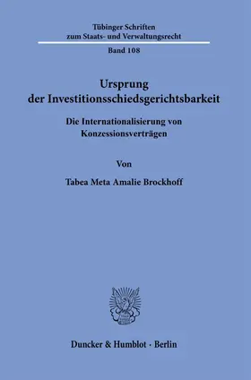 Brockhoff | Ursprung der Investitionsschiedsgerichtsbarkeit. | Buch | 978-3-428-18379-1 | sack.de