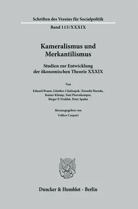 Caspari |  Kameralismus und Merkantilismus. | Buch |  Sack Fachmedien
