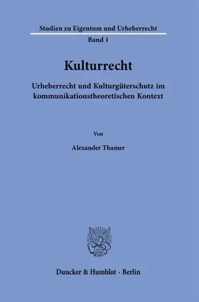 Thamer |  Kulturrecht | Buch |  Sack Fachmedien