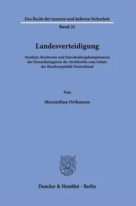 Orthmann |  Landesverteidigung. | Buch |  Sack Fachmedien