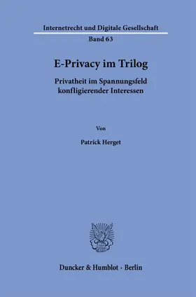 Herget |  E-Privacy im Trilog | Buch |  Sack Fachmedien