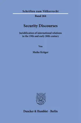 Krüger | Security Discourses | Buch | 978-3-428-19268-7 | sack.de