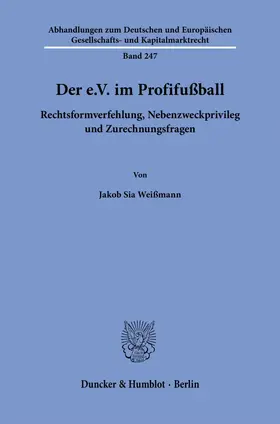 Weißmann |  Der e.V. im Profifußball | Buch |  Sack Fachmedien