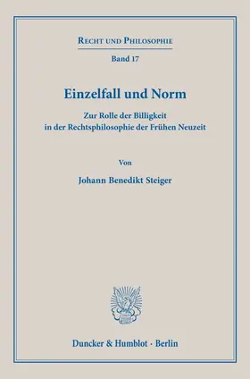 Steiger |  Einzelfall und Norm | Buch |  Sack Fachmedien