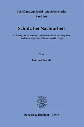 Brandt |  Schutz bei Nachtarbeit | Buch |  Sack Fachmedien