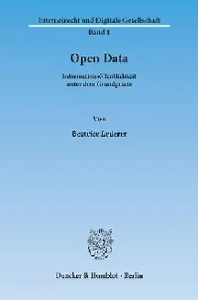 Lederer |  Open Data. | eBook | Sack Fachmedien