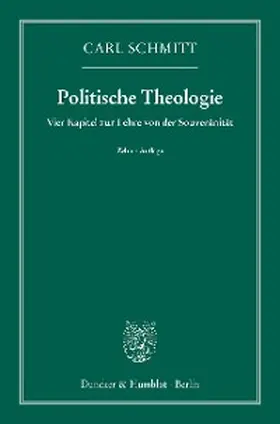 Schmitt |  Politische Theologie. | eBook | Sack Fachmedien