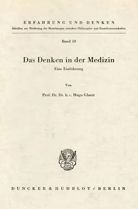 Glaser |  Das Denken in der Medizin. | eBook | Sack Fachmedien