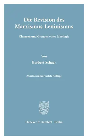 Schack |  Die Revision des Marxismus-Leninismus. | eBook | Sack Fachmedien
