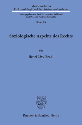 Lévy-Bruhl | Soziologische Aspekte des Rechts. | E-Book | sack.de
