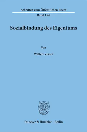 Leisner |  Sozialbindung des Eigentums. | eBook | Sack Fachmedien