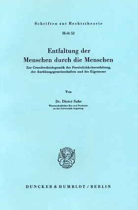 Suhr |  Entfaltung der Menschen durch die Menschen. | eBook | Sack Fachmedien