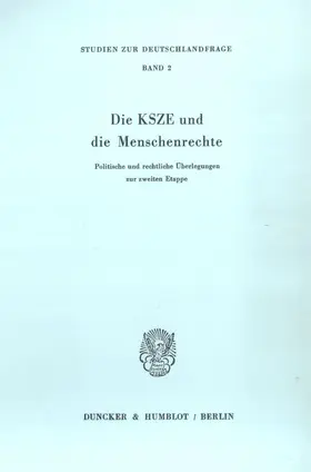  Die KSZE und die Menschenrechte. | eBook | Sack Fachmedien