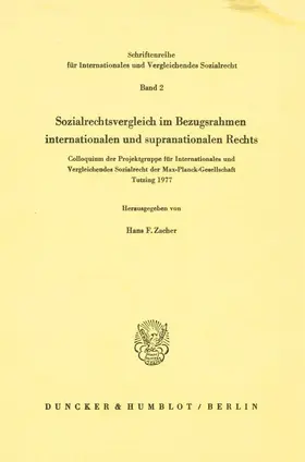 Zacher |  Sozialrechtsvergleich im Bezugsrahmen internationalen und supranationalen Rechts. | eBook | Sack Fachmedien