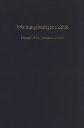 Zsifkovits / Weiler |  Erfahrungsbezogene Ethik. | eBook | Sack Fachmedien