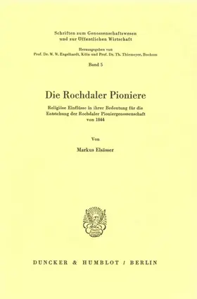 Elsässer |  Die Rochdaler Pioniere. | eBook | Sack Fachmedien