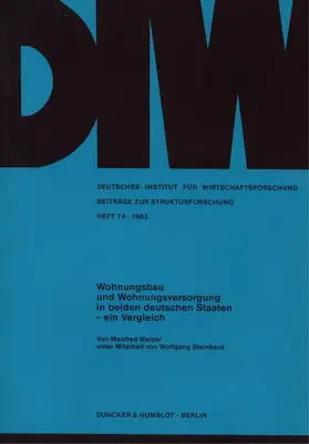 Melzer |  Wohnungsbau und Wohnungsversorgung in beiden deutschen Staaten - | eBook | Sack Fachmedien