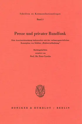 Lerche |  Presse und privater Rundfunk. | eBook | Sack Fachmedien