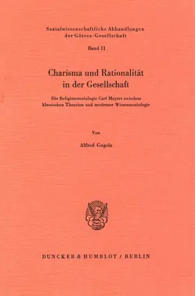 Gugolz |  Charisma und Rationalität in der Gesellschaft. | eBook | Sack Fachmedien