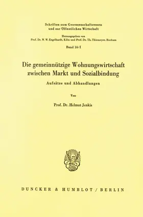 Jenkis |  Die gemeinnützige Wohnungswirtschaft zwischen Markt und Sozialbindung. | eBook | Sack Fachmedien