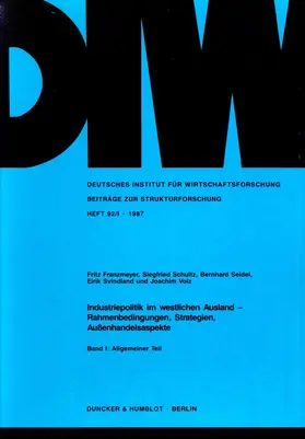 Franzmeyer / Volz / Schultz |  Industriepolitik im westlichen Ausland - | eBook | Sack Fachmedien