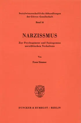 Stimmer |  Narzißmus. | eBook | Sack Fachmedien