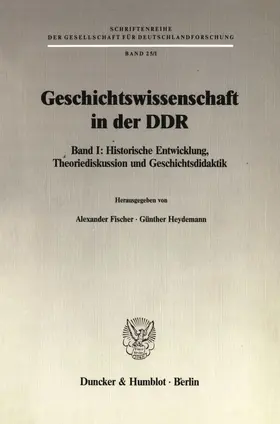 Fischer / Heydemann |  Geschichtswissenschaft in der DDR. | eBook | Sack Fachmedien