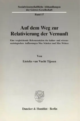 Vucht Tijssen |  Auf dem Weg zur Relativierung der Vernunft. | eBook | Sack Fachmedien