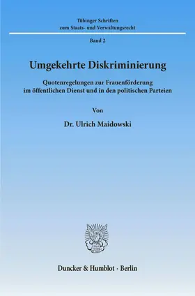 Maidowski |  Umgekehrte Diskriminierung. | eBook | Sack Fachmedien