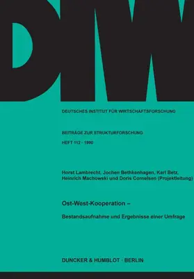 Lambrecht / Cornelsen / Bethkenhagen |  Ost-West-Kooperation. | eBook | Sack Fachmedien