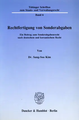 Kim |  Rechtfertigung von Sonderabgaben. | eBook | Sack Fachmedien