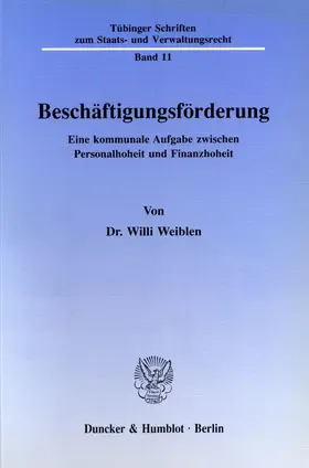 Weiblen |  Beschäftigungsförderung. | eBook | Sack Fachmedien