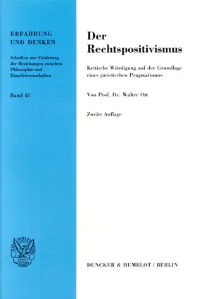 Ott |  Der Rechtspositivismus. | eBook | Sack Fachmedien
