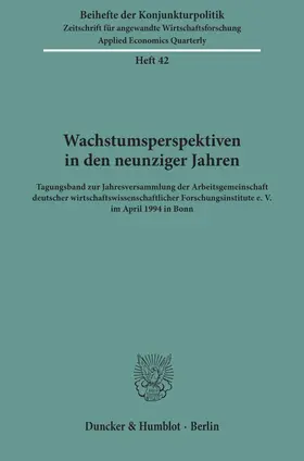Wachstumsperspektiven in den neunziger Jahren. | E-Book | sack.de