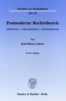 Ladeur |  Postmoderne Rechtstheorie. | eBook | Sack Fachmedien