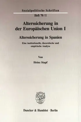 Döring / Stapf / Hauser |  Alterssicherung in der Europäischen Union I. | eBook | Sack Fachmedien