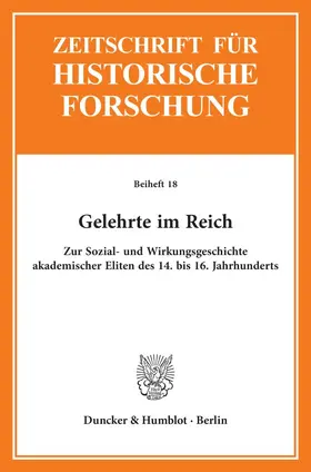 Schwinges |  Gelehrte im Reich. | eBook | Sack Fachmedien