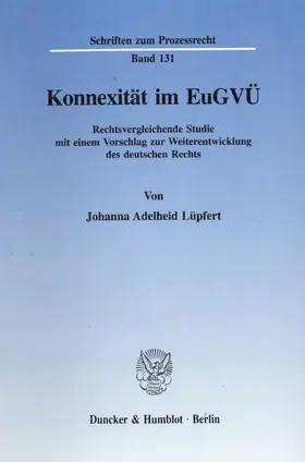 Lüpfert | Konnexität im EuGVÜ. | E-Book | sack.de