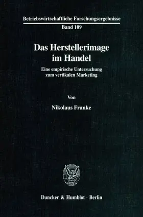 Franke |  Das Herstellerimage im Handel. | eBook | Sack Fachmedien